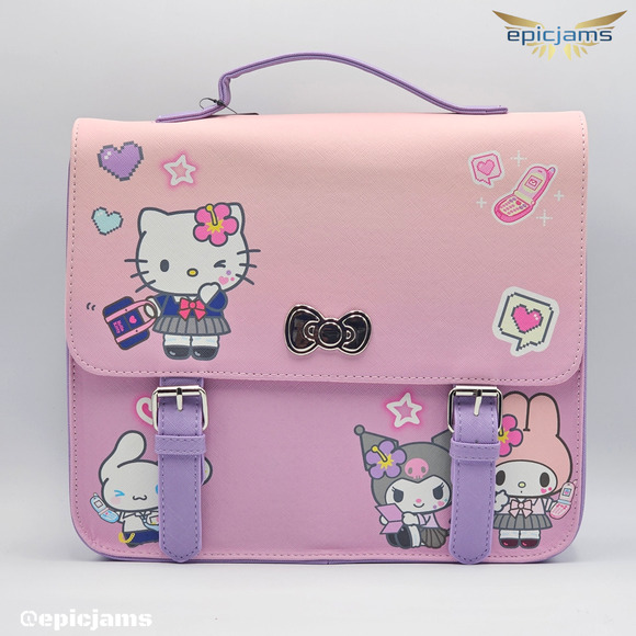 Hello Kitty And Friends My Melody Kuromi Kogyaru Pink Purple Mini Backpack Bag - Picture 1 of 6